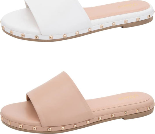 Kit Sandalia Planas Monocolor Estoperoles