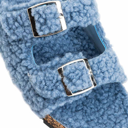 Sandalia Casual Borrega Hebillas