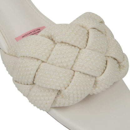 Sandalia Plana Monocolor Trenzada