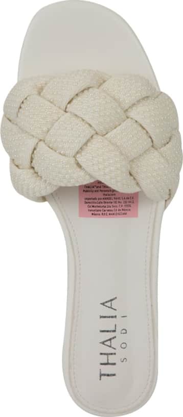 Sandalia Plana Monocolor Trenzada