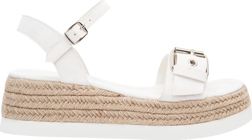 Sandalia Plataforma Baja Hebilla