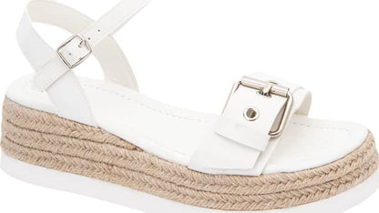 Sandalia Plataforma Baja Hebilla