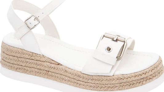 Sandalia Plataforma Baja Hebilla