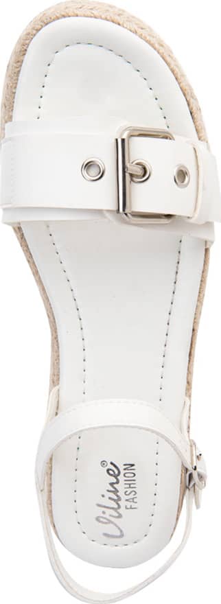 Sandalia Plataforma Baja Hebilla