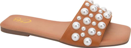 Sandalia Plana Perlas