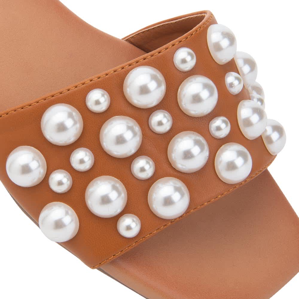 Sandalia Plana Perlas