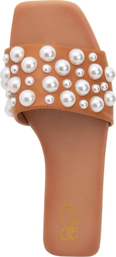 Sandalia Plana Perlas