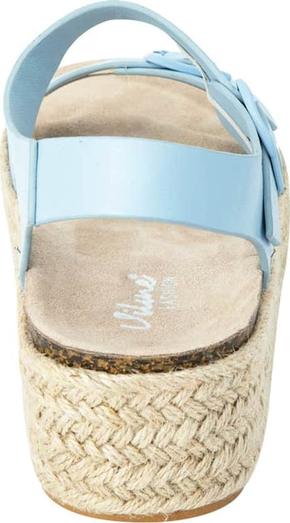 Sandalia Plana Altura Media Con Yute