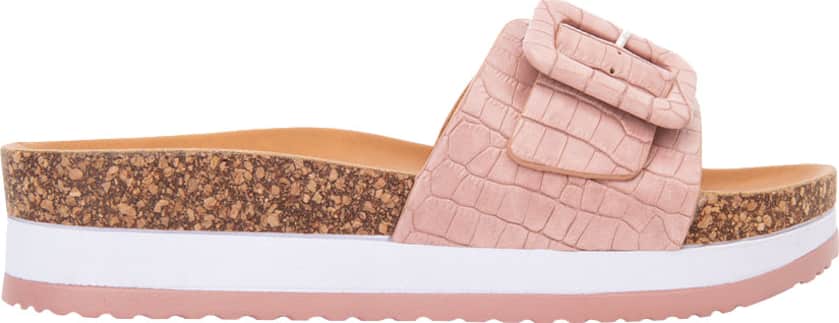 Sandalia Plana Altura Media Con Yute