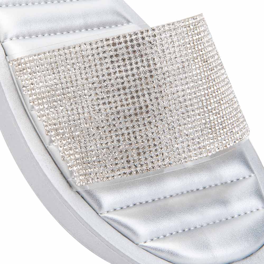 Sandalia Plana Acojinada Brillos