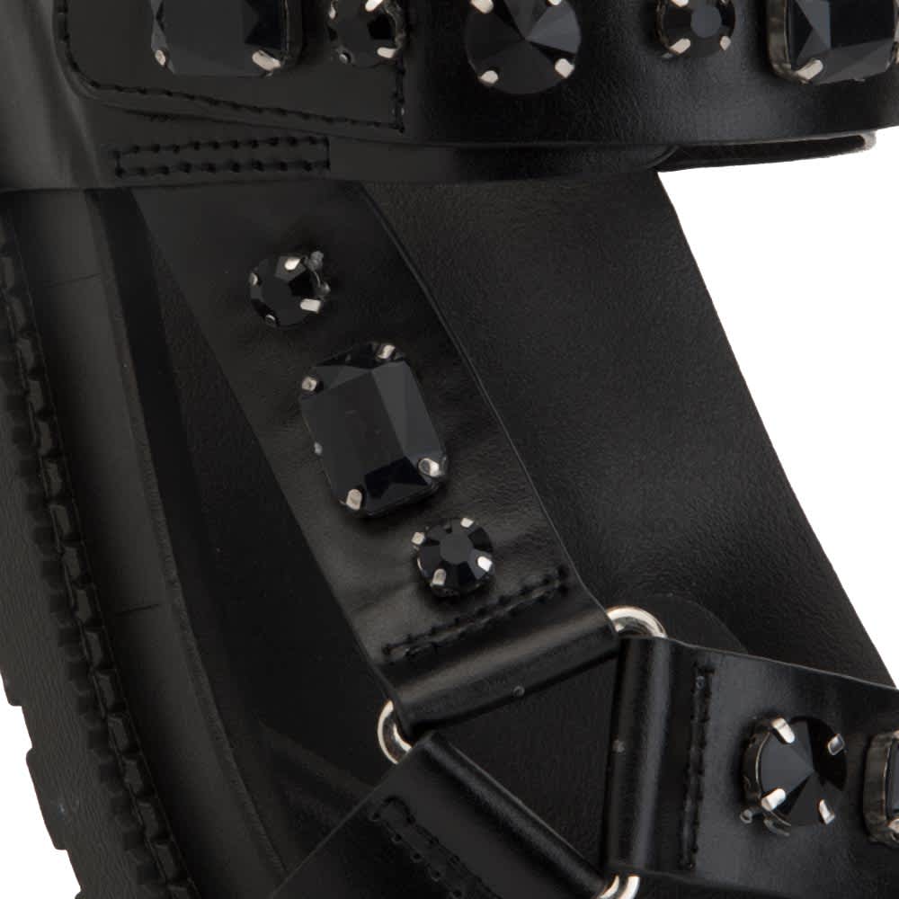 SANDALIA CASUAL MONOCOLOR PIEDRAS