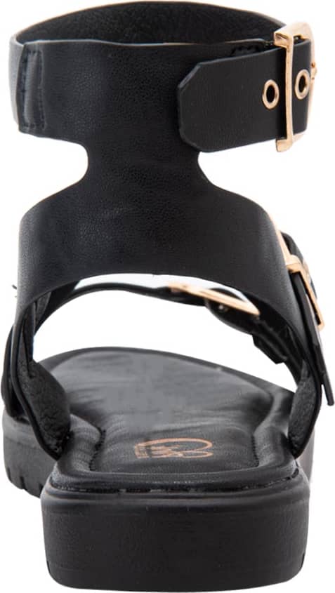 Sandalia Plana Acojinada Hebillas