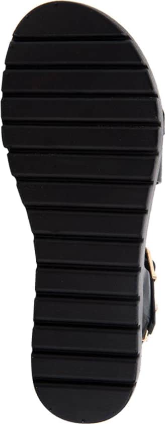 Sandalia Plana Acojinada Hebillas