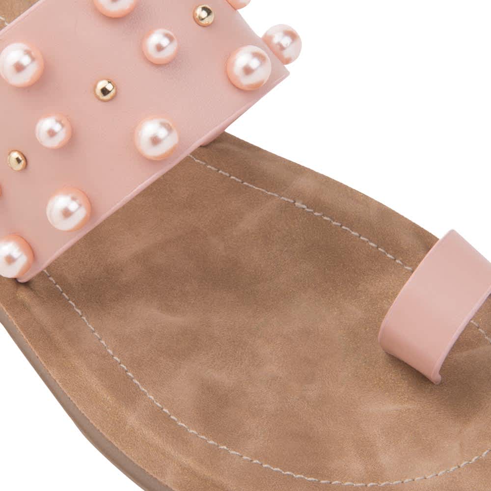 Sandalia Plana Perlas