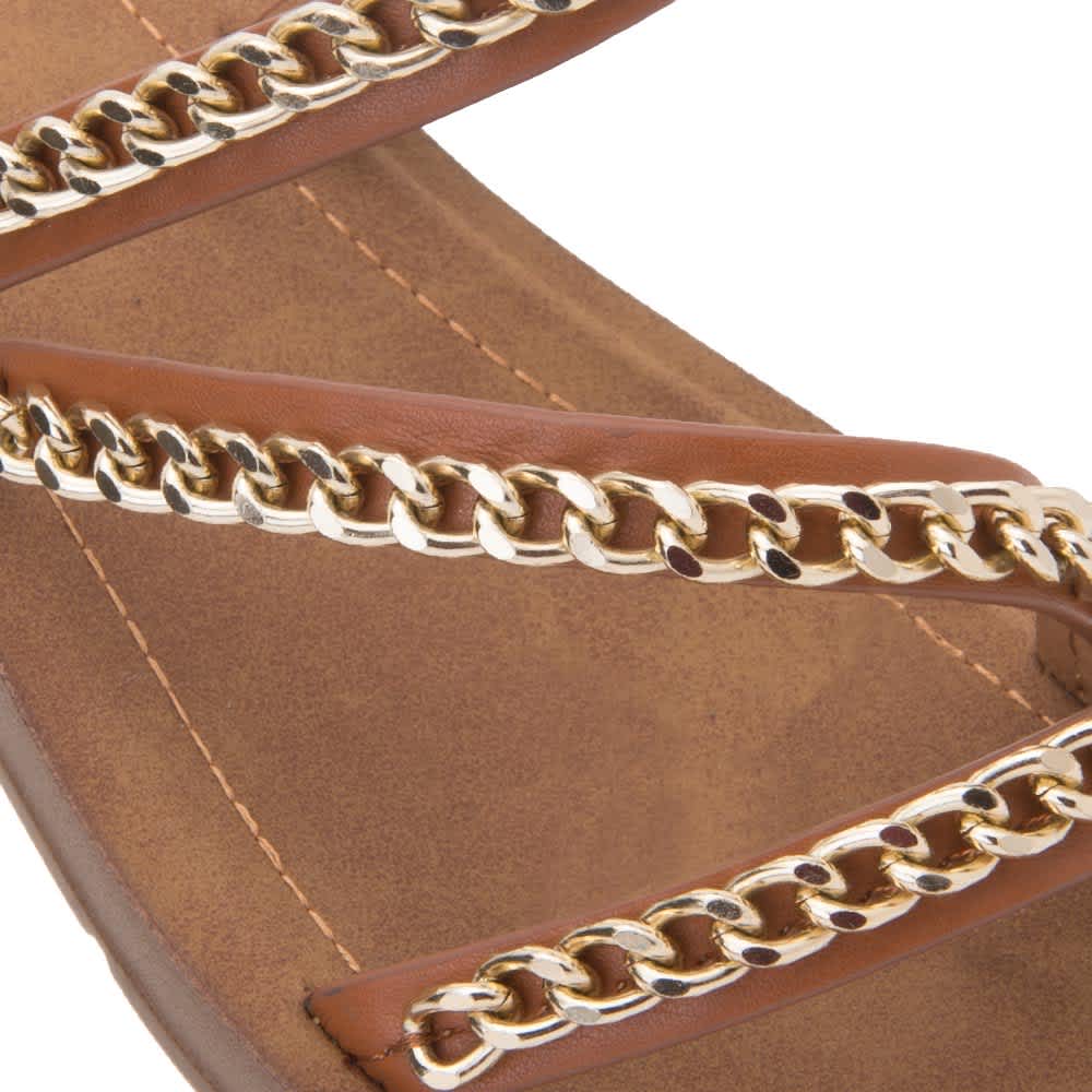 Sandalia Plana Tiras Cadena