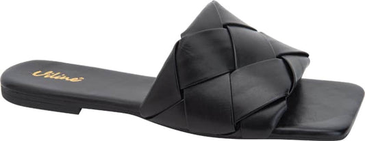 Sandalia Plana Monocolor Cuadrada