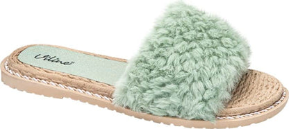 Sandalia Plana Peluche