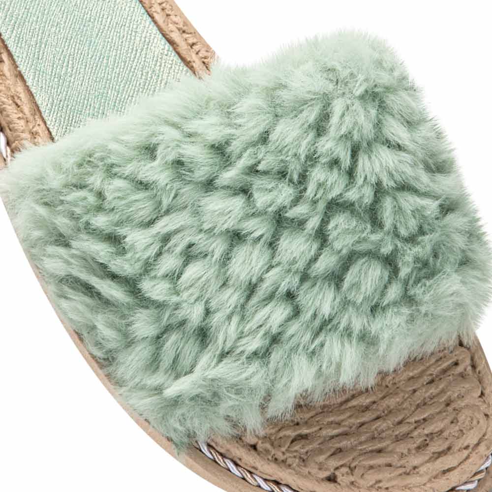 Sandalia Plana Peluche