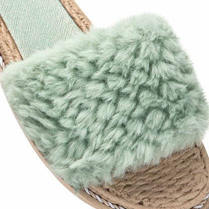 Sandalia Plana Peluche