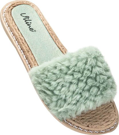 Sandalia Plana Peluche