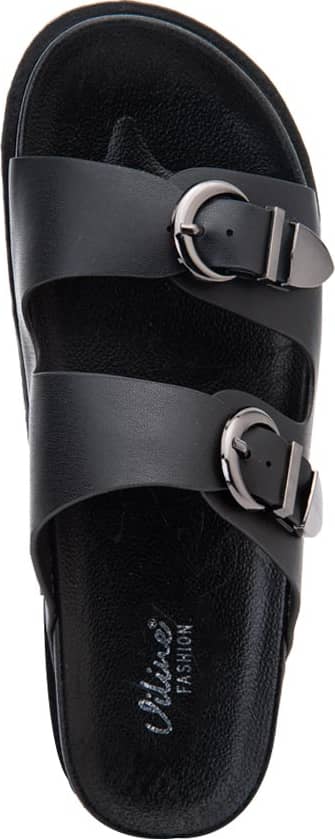 Sandalia Casual Monocolor Hebillas