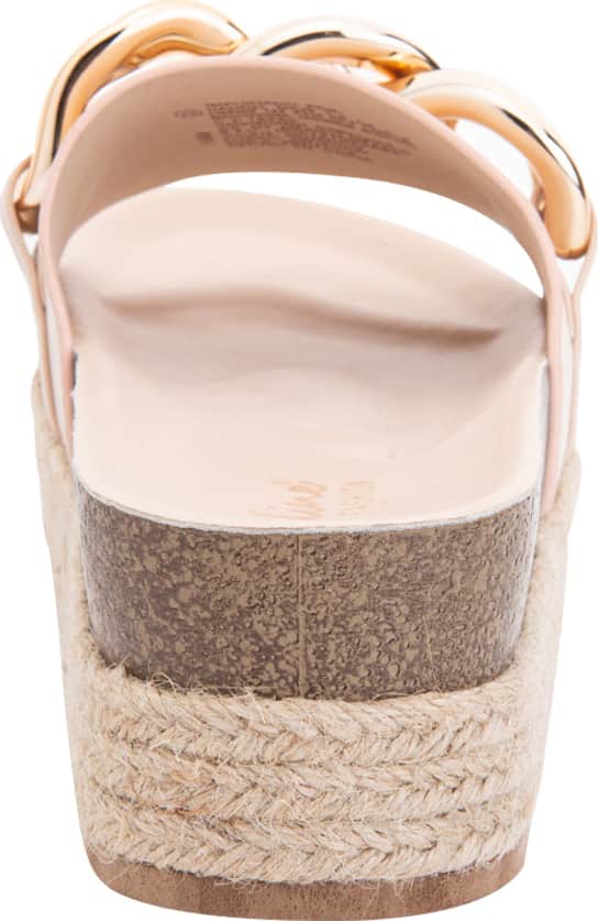 Sandalia Plana Altura Media Con Yute