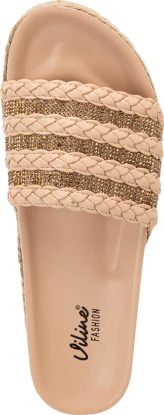 Sandalia Plana Altura Media Con Yute