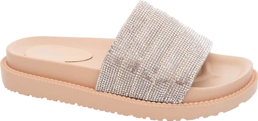 Sandalia Casual Monocolor Brillos