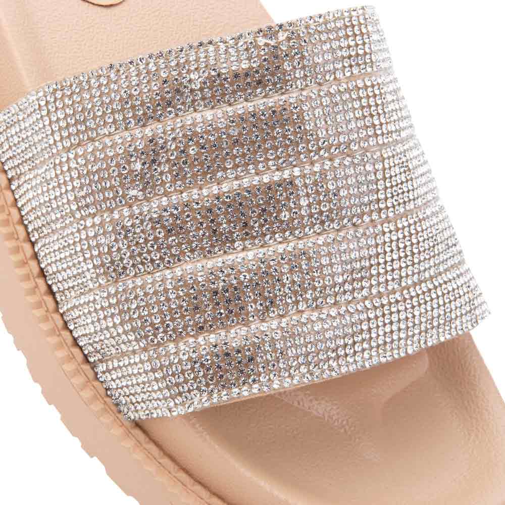 Sandalia Casual Monocolor Brillos