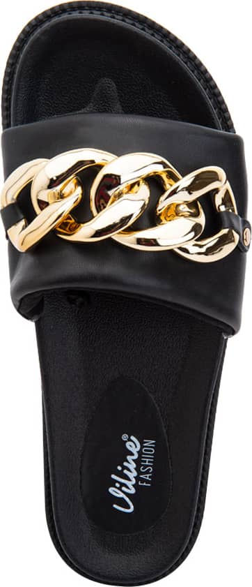 Sandalia Casual Monocolor Cadena