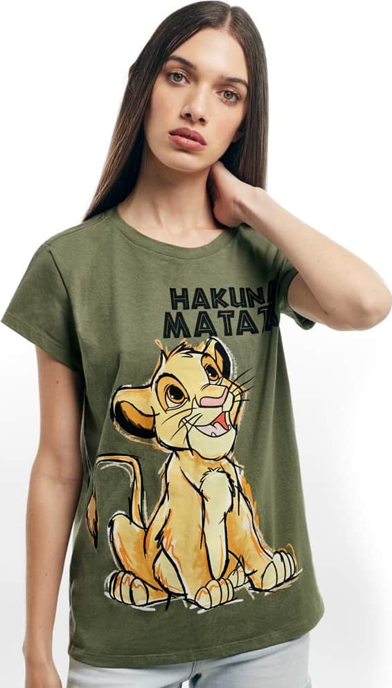 Verde Rey Playera casual dama verde El Rey Leon modelo PE20 – Conceptos