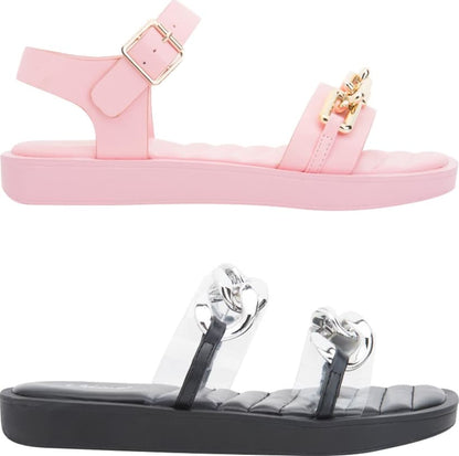 Kit Sandalia Plana Cadena