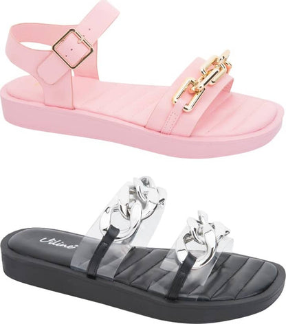 Kit Sandalia Plana Cadena