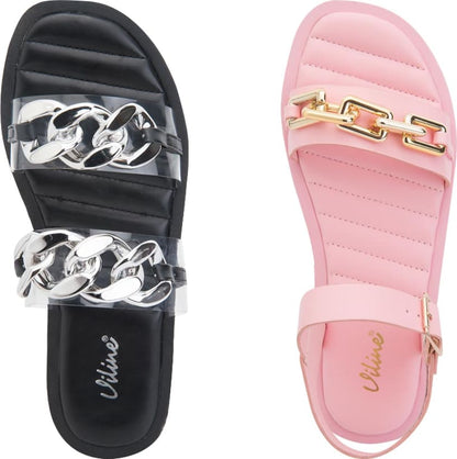 Kit Sandalia Plana Cadena