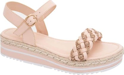 Sandalia Plataforma Baja Trenzada