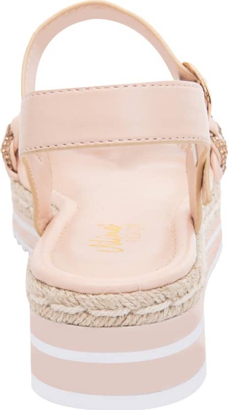 Sandalia Plataforma Baja Trenzada