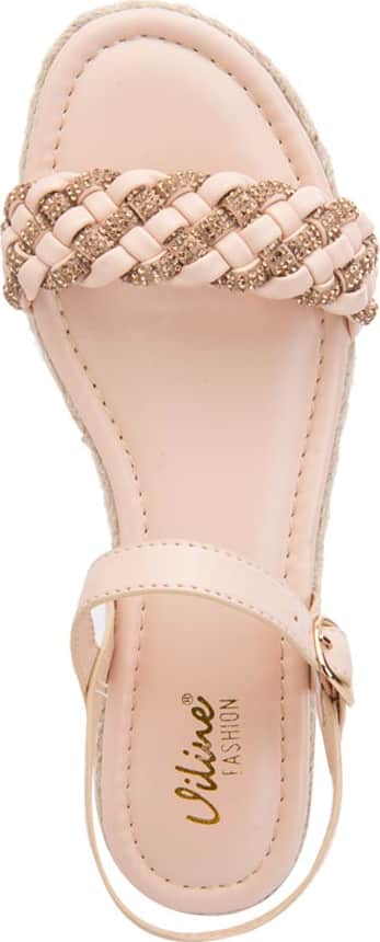 Sandalia Plataforma Baja Trenzada