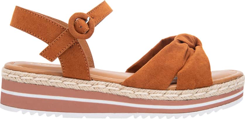 Sandalia Plataforma Baja Nudo