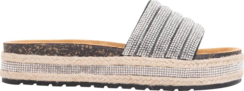 Sandalia Plana Altura Media Con Yute