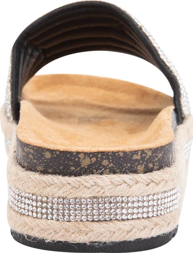 Sandalia Plana Altura Media Con Yute