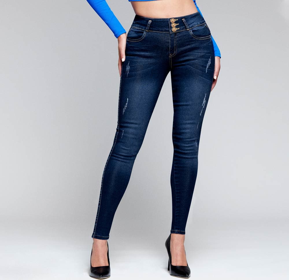Jeans Super Skinny Cintura Alta