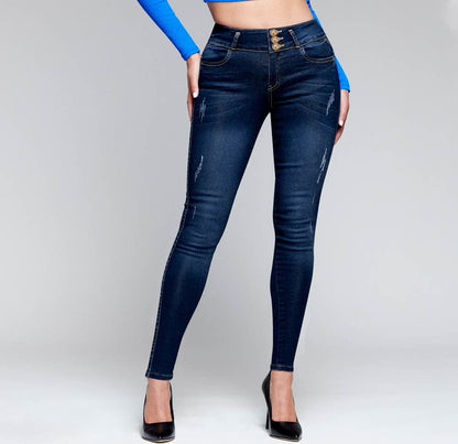 Jeans Super Skinny Cintura Alta