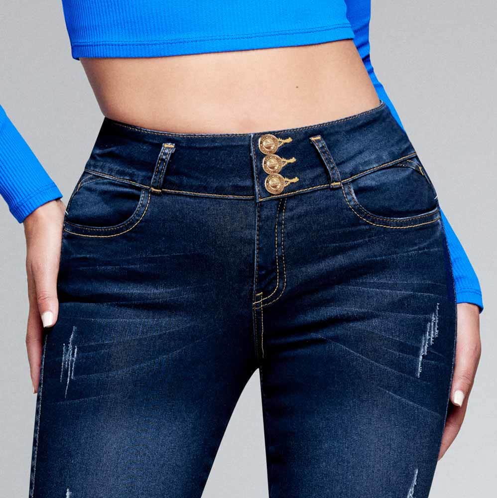 Jeans Super Skinny Cintura Alta