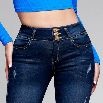 Jeans Super Skinny Cintura Alta