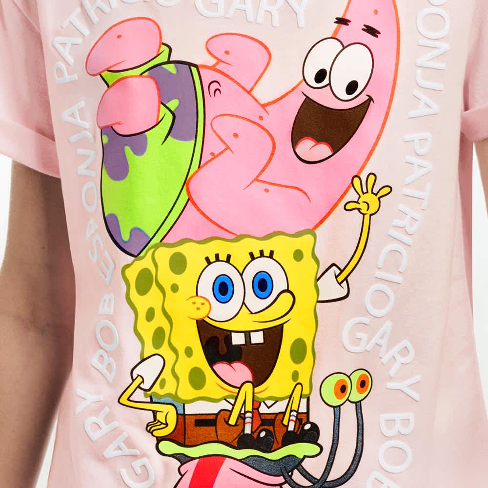 Playera casual dama rosa Bob Esponja modelo CV04 – Conceptos