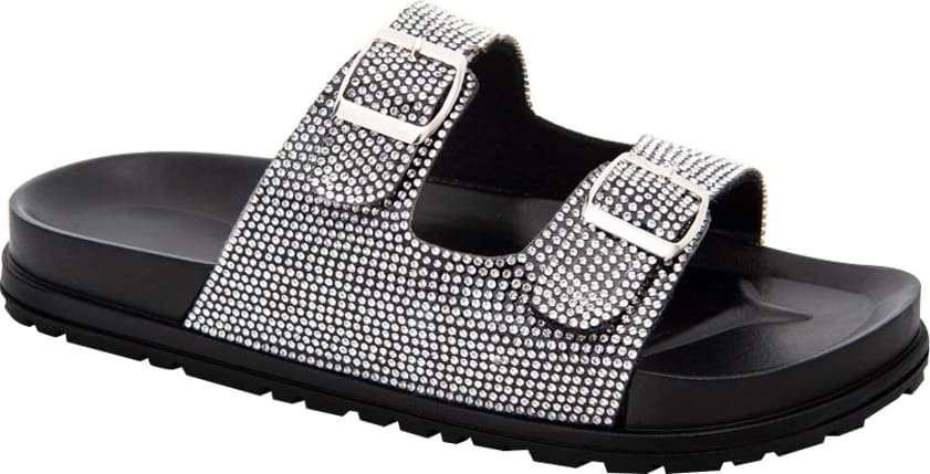 Sandalia Casual Brillos Hebillas
