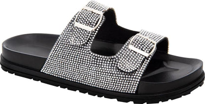Sandalia Casual Brillos Hebillas