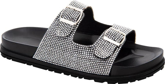 Sandalia Casual Brillos Hebillas