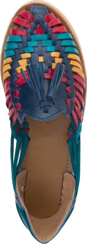 Sandalia Plana Artesanal De Piel