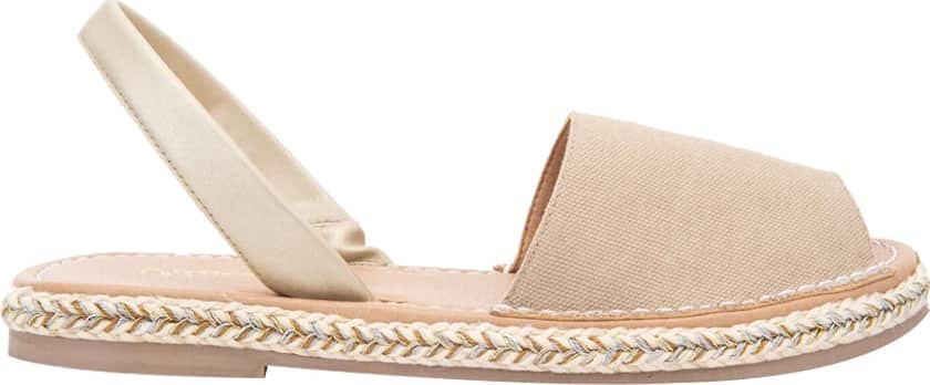 Sandalia Plana Con Yute